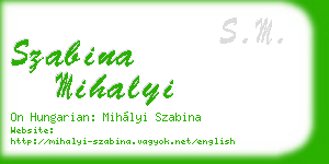 szabina mihalyi business card